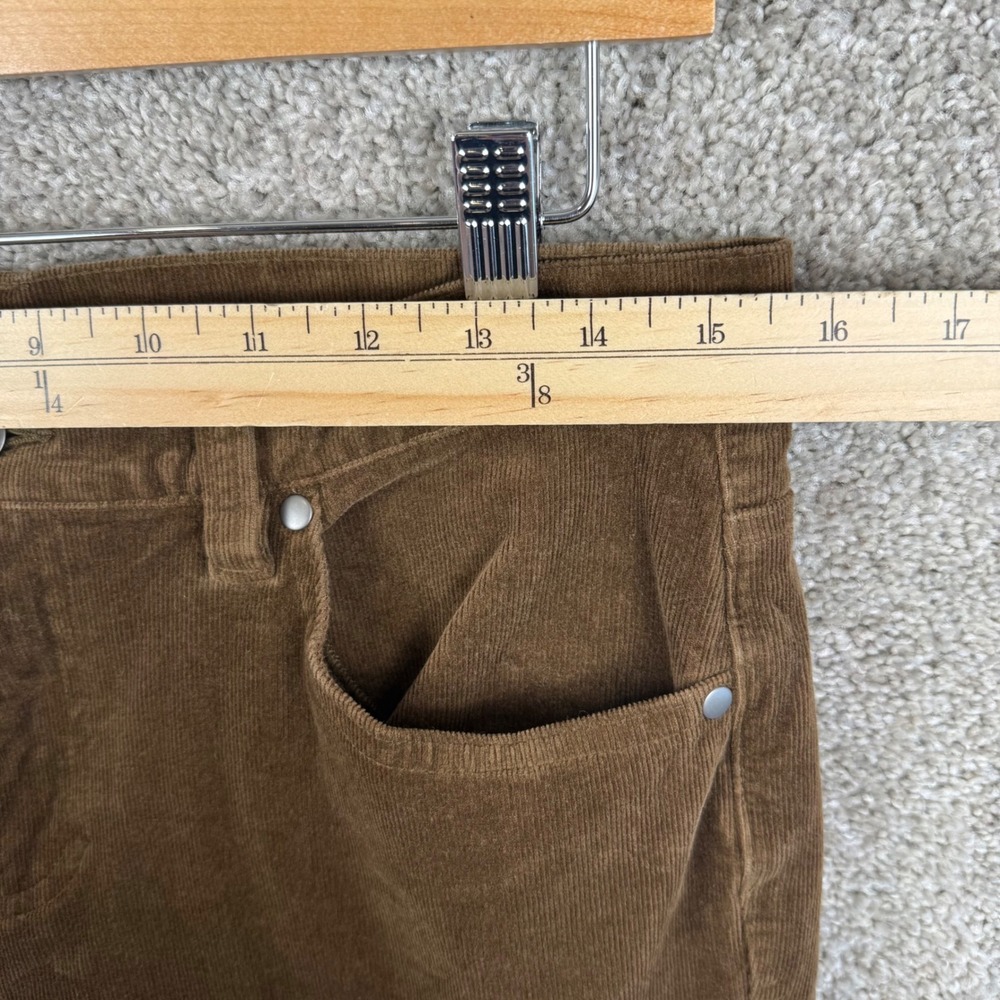 Eileen Fisher Womens Small Brown Organic Cotton Stretch Corduroy Straight Pants - Picture 6 of 8